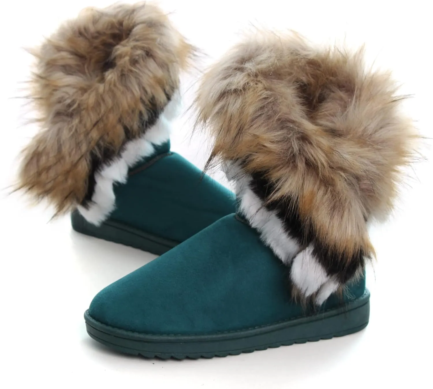 Dear Time Women's Warm Winter Snow Boots Wide Mid Calf Fashion Casual Ankle Booties Outdoor Anti-Slip Platform Boots Shoes for Girls
