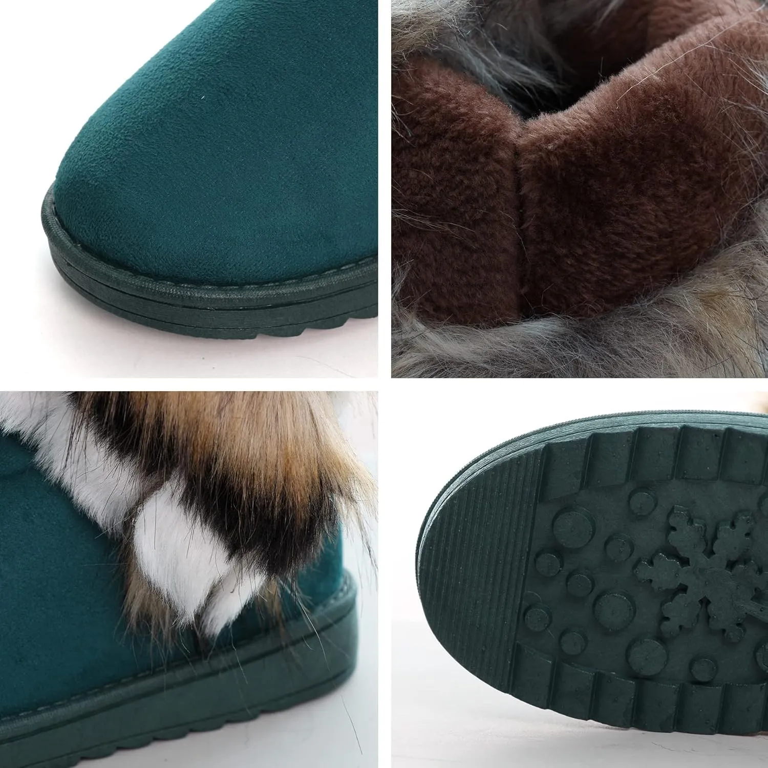 Dear Time Women's Warm Winter Snow Boots Wide Mid Calf Fashion Casual Ankle Booties Outdoor Anti-Slip Platform Boots Shoes for Girls