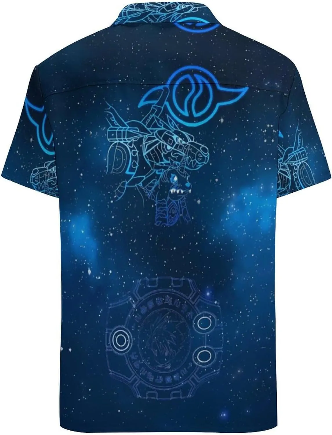 Digimons Shirt A Short Sleeved Shirt Button Down Shirts V Neck Short Sleeved Leisure Fresh Tee