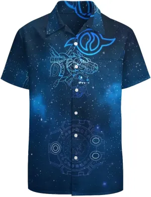 Digimons Shirt A Short Sleeved Shirt Button Down Shirts V Neck Short Sleeved Leisure Fresh Tee