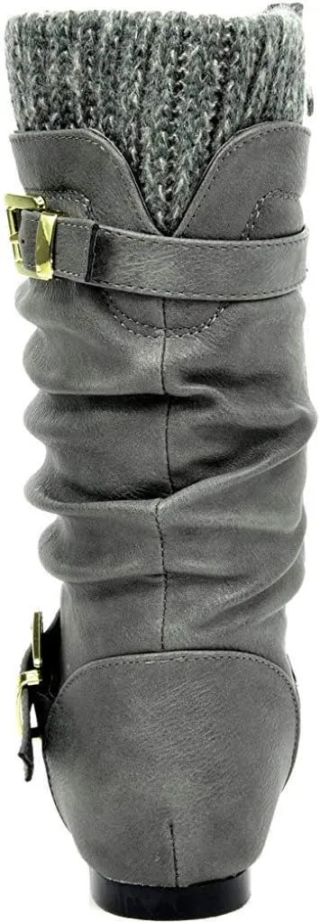 DREAM PAIRS Girl's Faux Fur Lined Knee High Winter Riding Boots(Toddler/Little Kid/Big Kid)