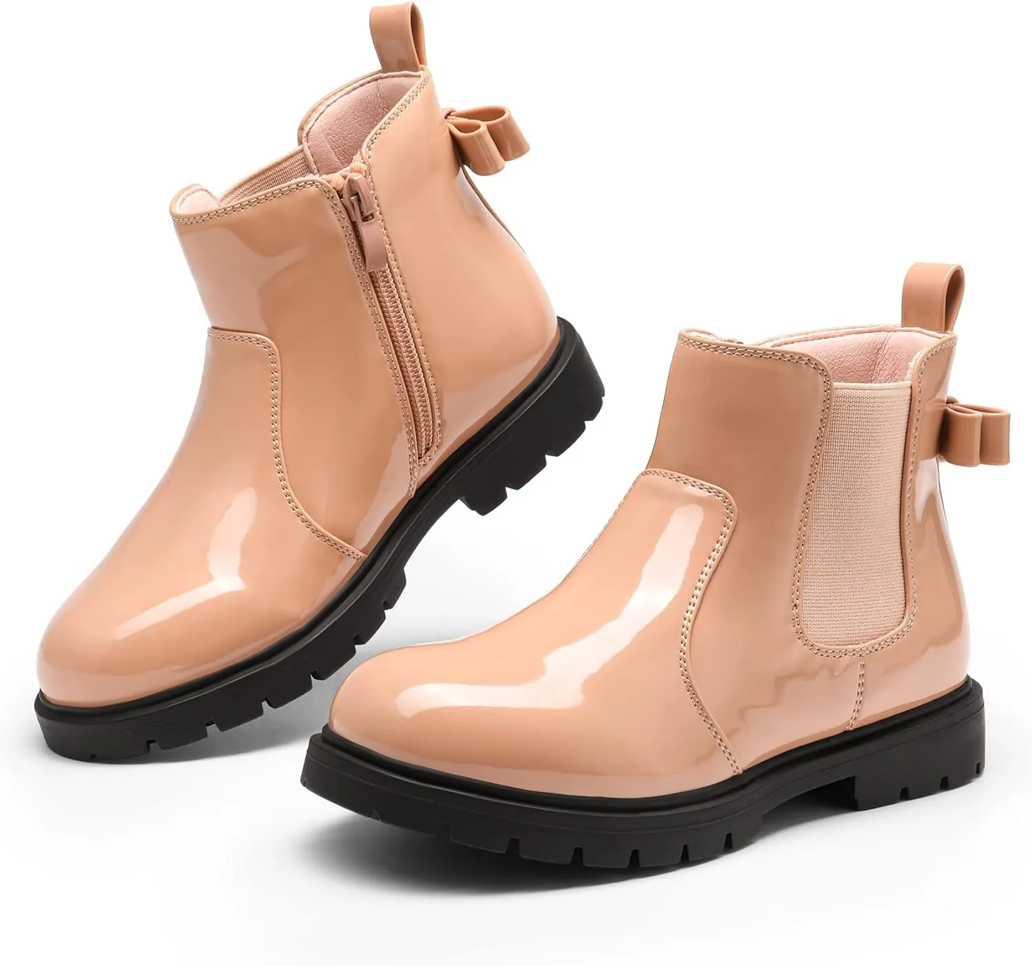 DREAM PAIRS Girls Side Zipper Chelsea Ankle Boots Little Kid/Big Kid