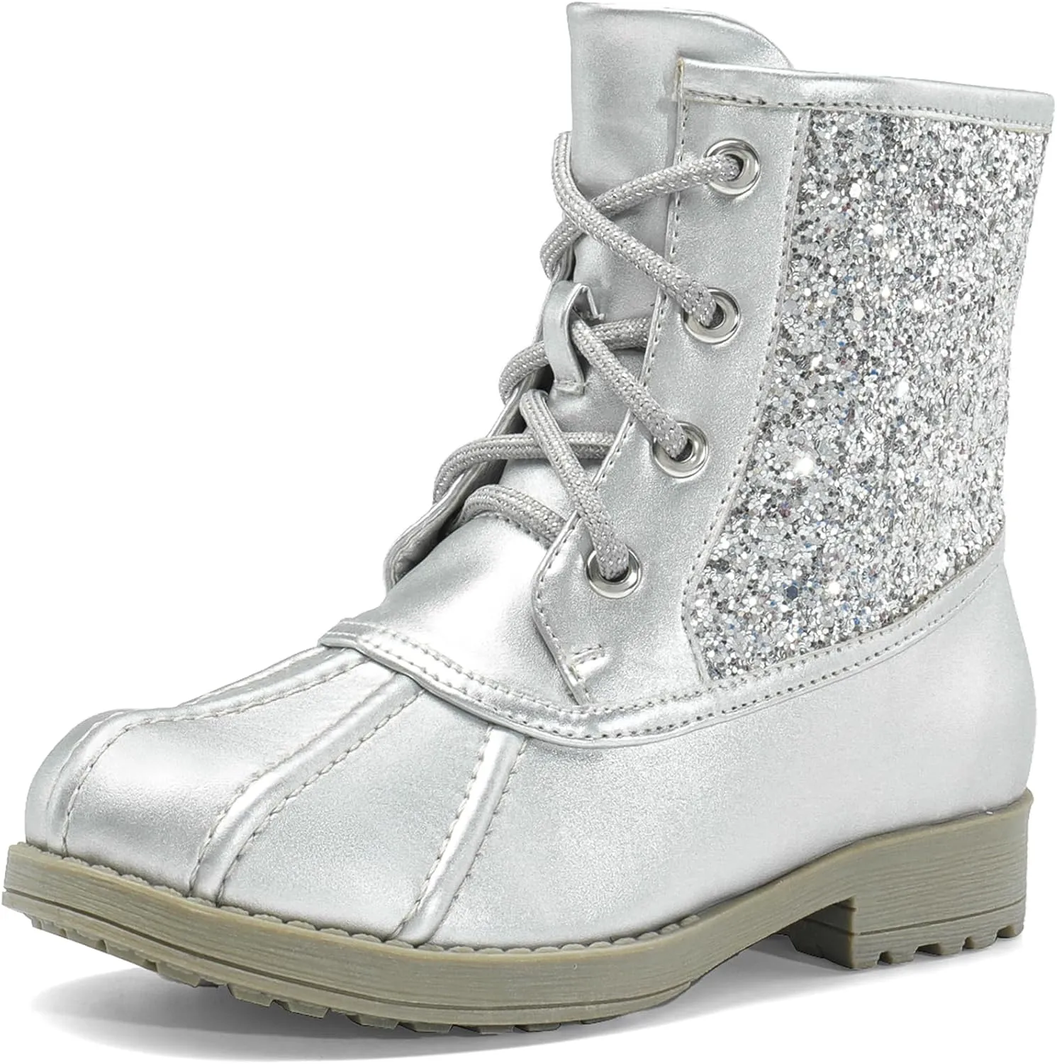 DREAM PAIRS Girls Side Zipper Glitter Ankle Boots(Toddler/Little Kid/Big Kid)