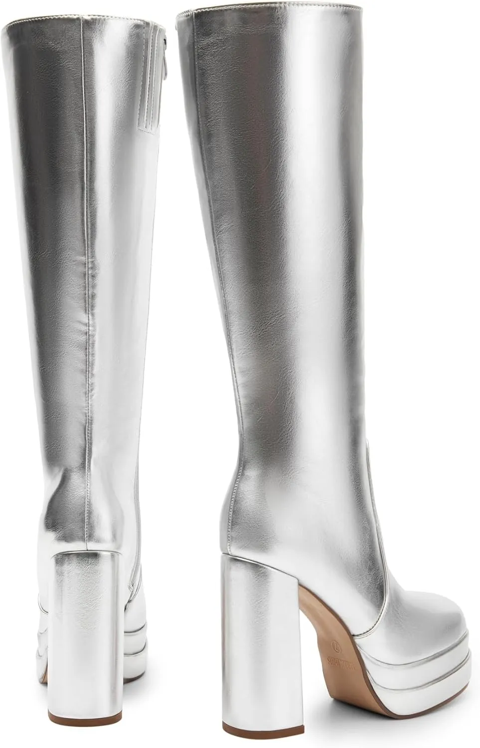 DREAM PAIRS Women's Platform Heeled Knee High Boots, Long Chunky Tall Gogo Boots for Fall