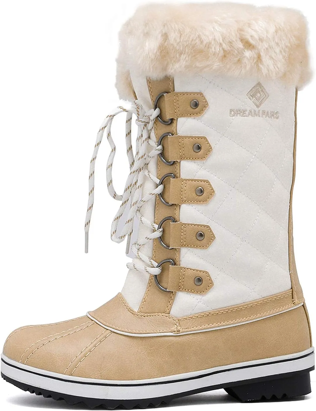 DREAM PAIRS Women's River_1 Mid Calf Waterproof Winter Snow Boots