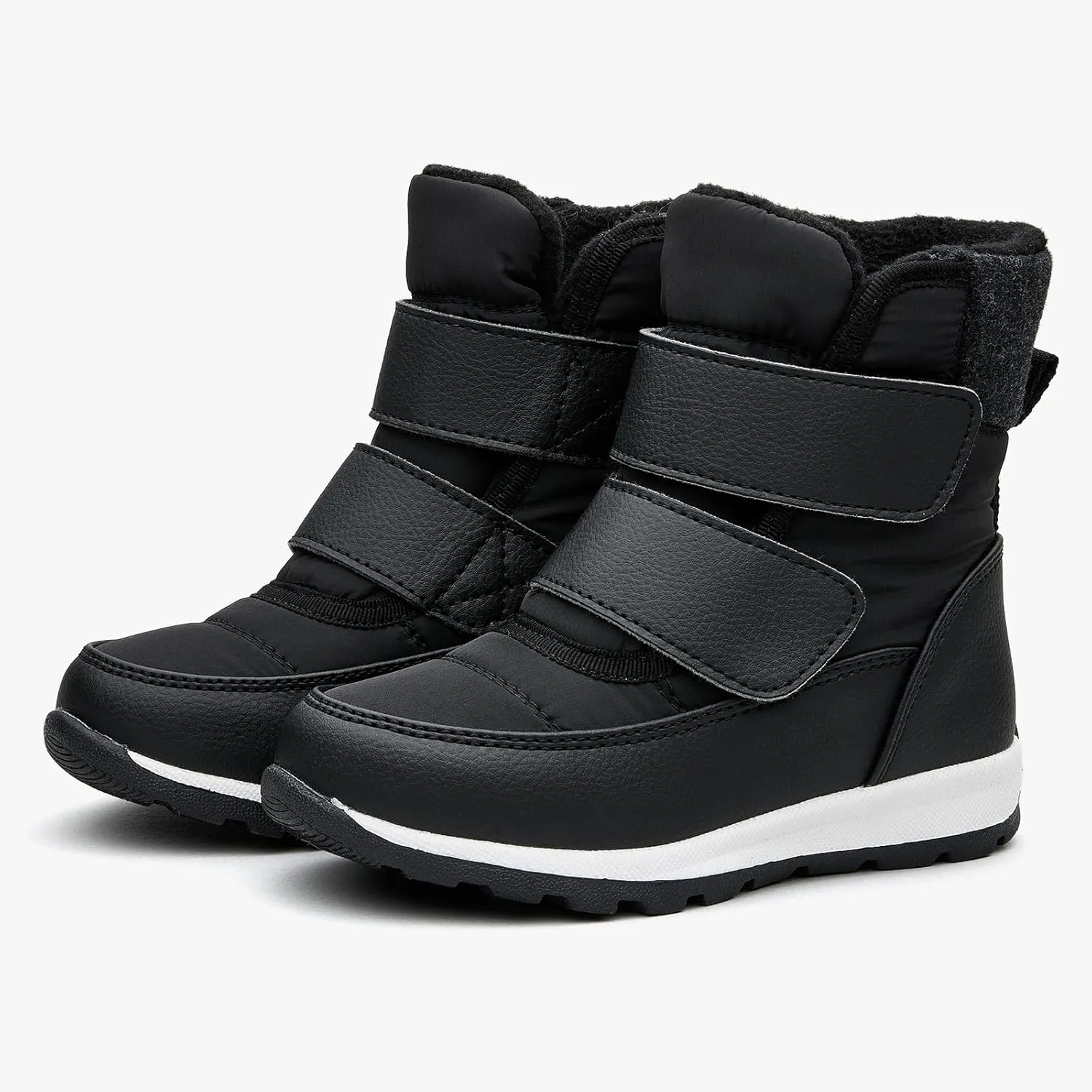 EasyStar Boys Girls Winter Cold Weather Warm Water Resistance Hook Loop Snow Boots