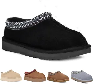 Fashion plush platform slippers for kids trend Mini Fleece Lined boots big kids Outdoor indoor slippers little kids Anti slip boots girl boys Short ankle boots Toddler