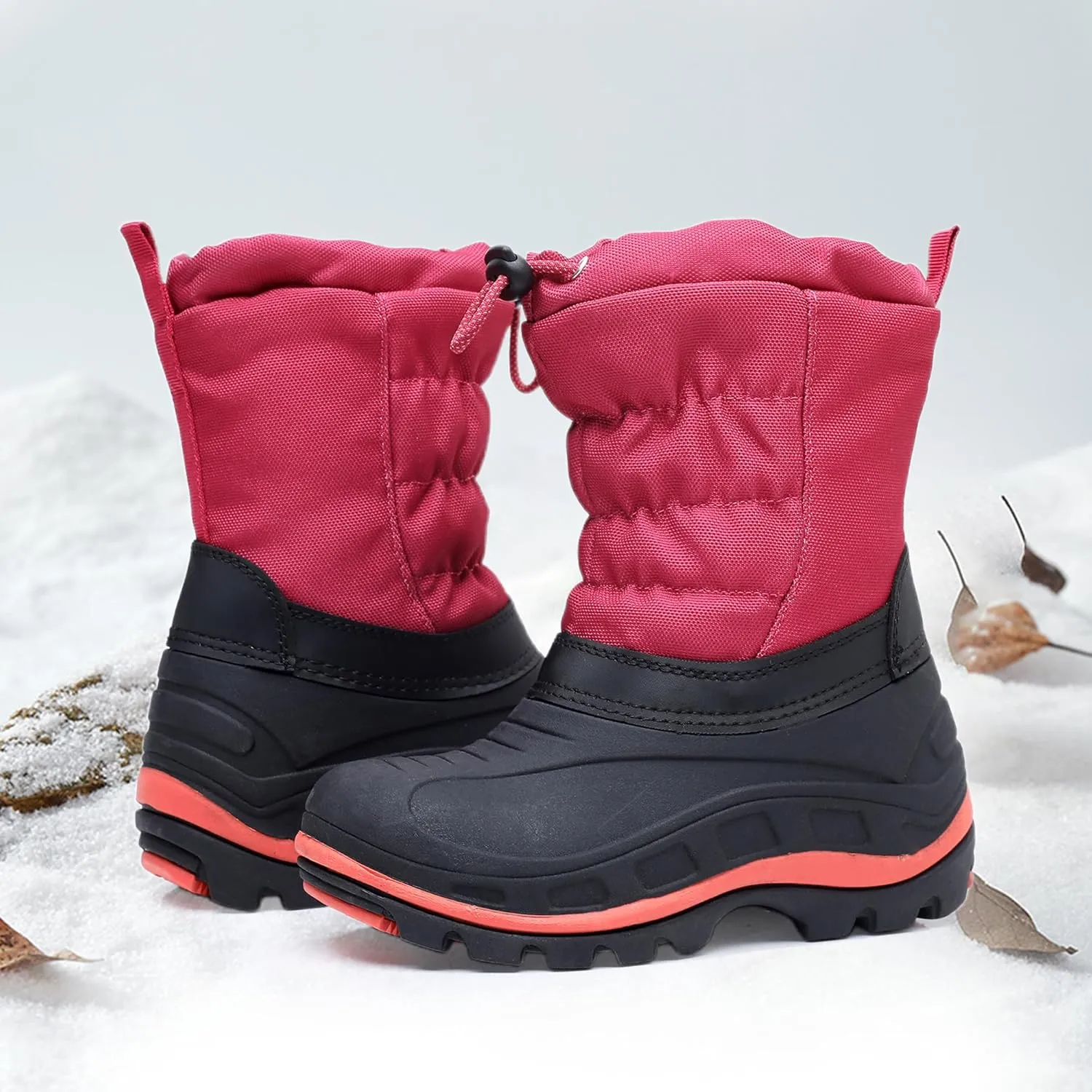 Felabo Kids Snow Boots for Boys & Girls – Warm Water-Resistant Winter Boots Easy to Put On (Toddler/Little Kid/Big Kid)