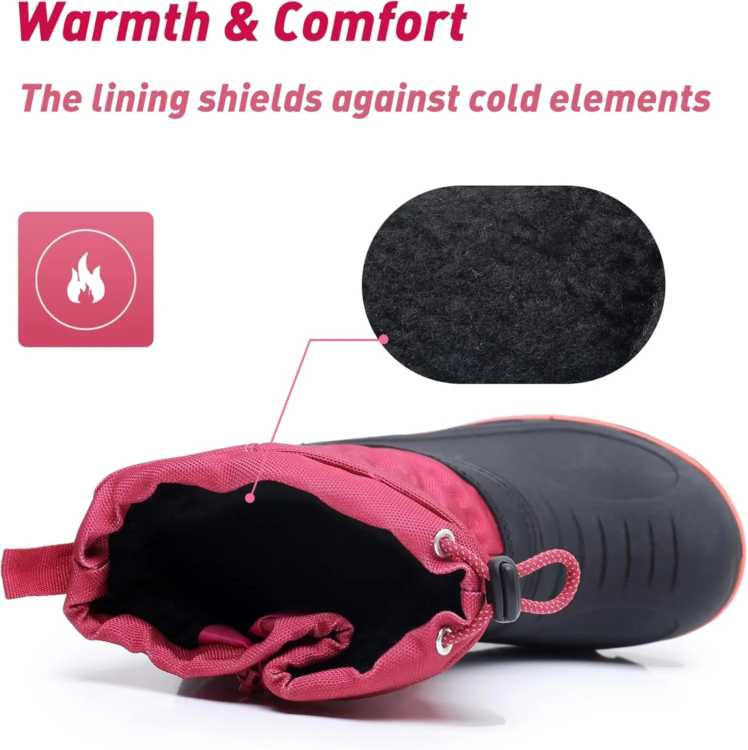 Felabo Kids Snow Boots for Boys & Girls – Warm Water-Resistant Winter Boots Easy to Put On (Toddler/Little Kid/Big Kid)