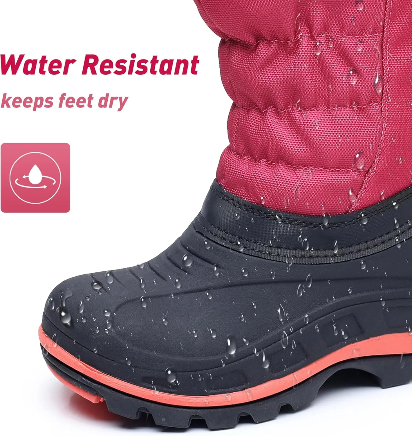 Felabo Kids Snow Boots for Boys & Girls – Warm Water-Resistant Winter Boots Easy to Put On (Toddler/Little Kid/Big Kid)