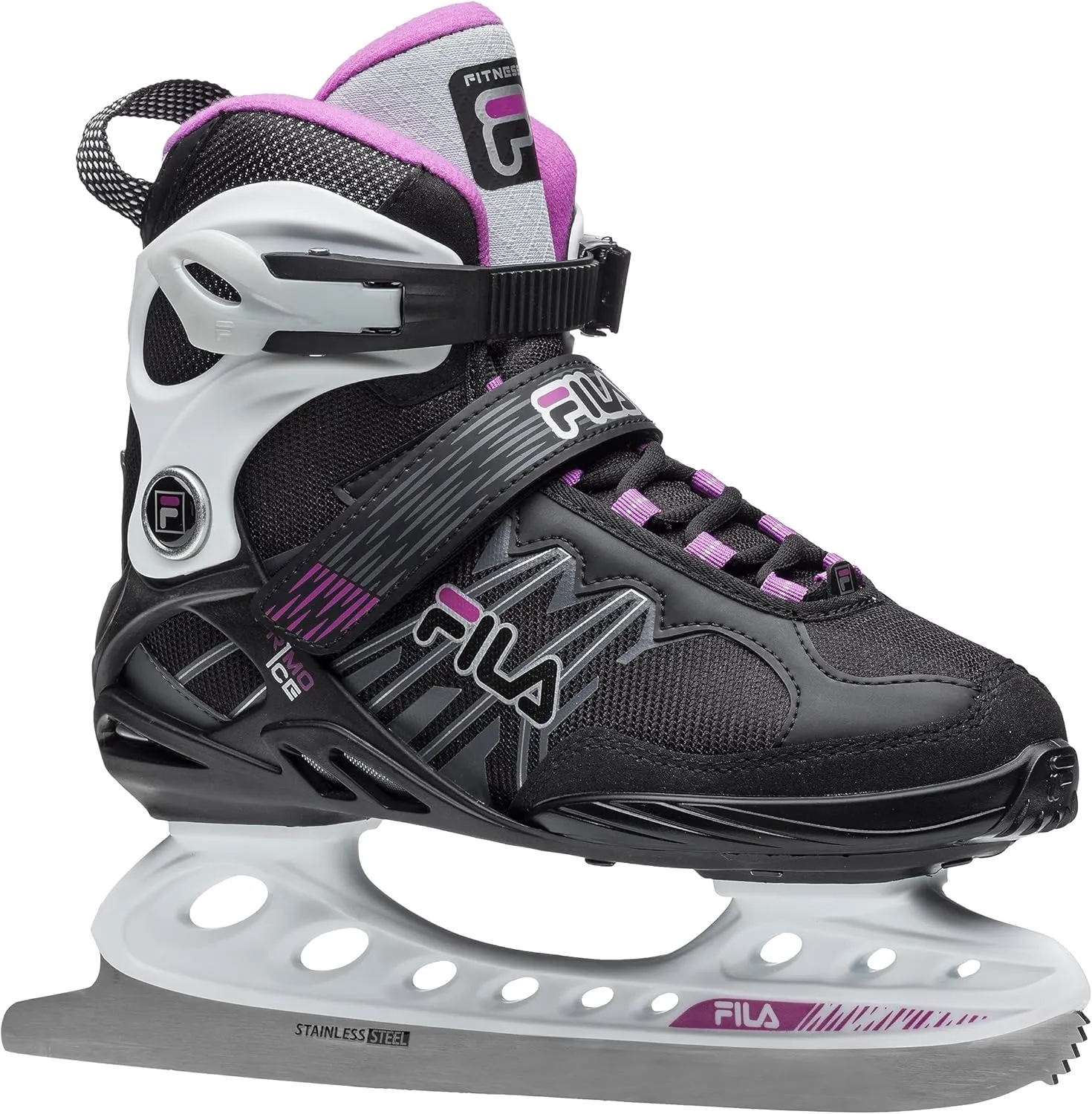 Fila Skates Primo Ice Lady | High-Cut Boot Design with Adjustable Ankle Tension | Adjustable Closure, Velvet Lining, Pre-Sharpened Stainless Steel Blade