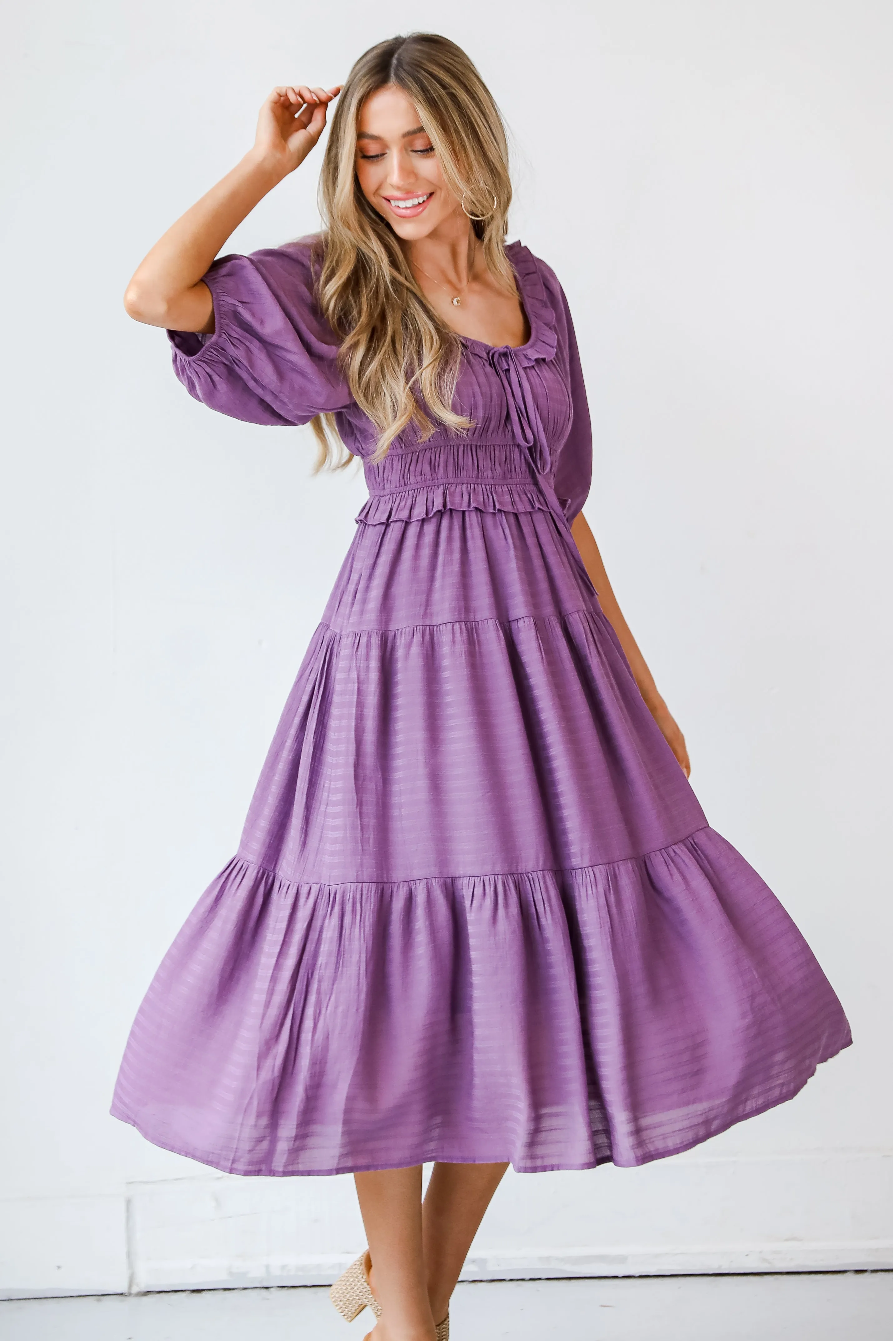 FINAL SALE - Dreamy Admiration Tiered Midi Dress