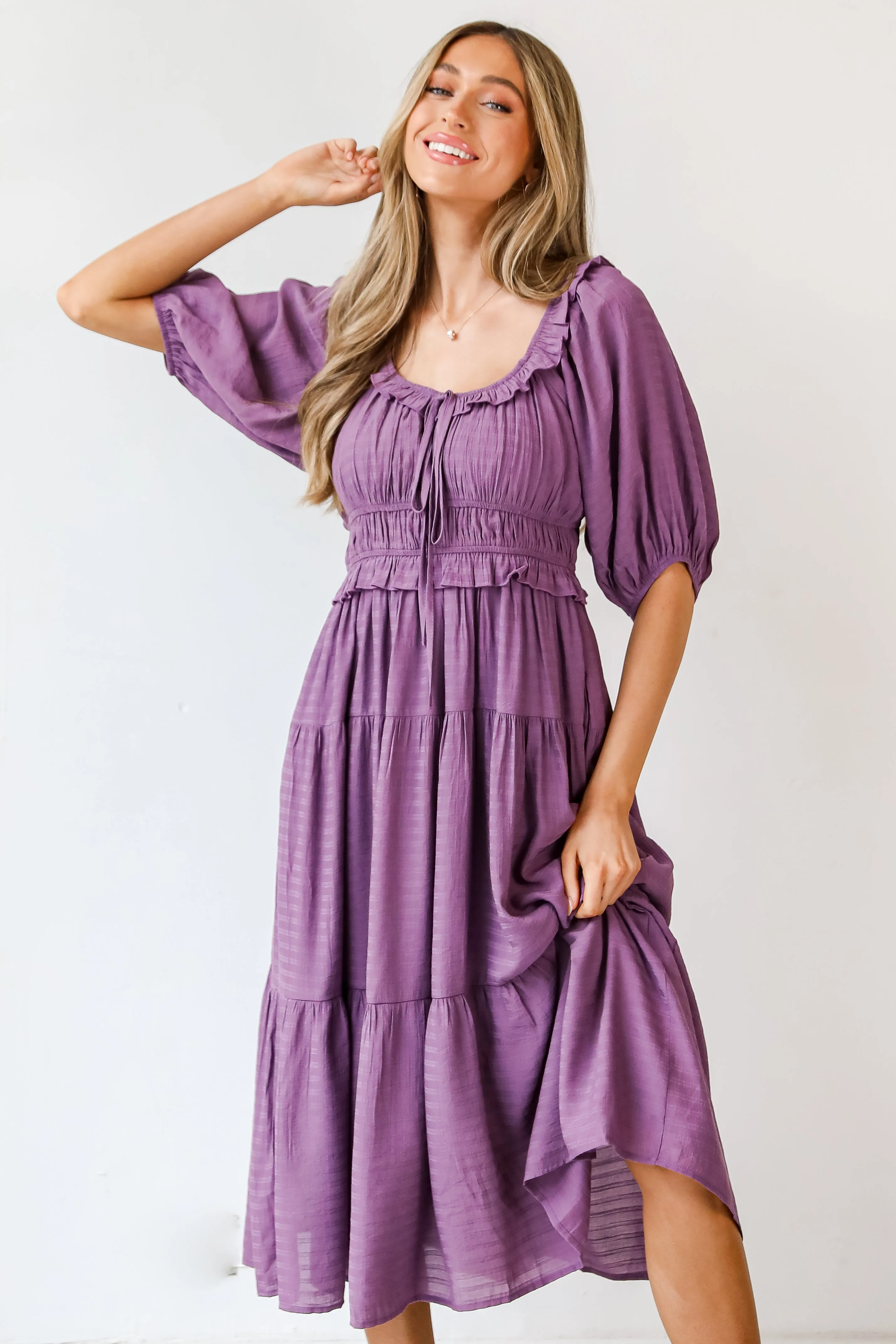 FINAL SALE - Dreamy Admiration Tiered Midi Dress