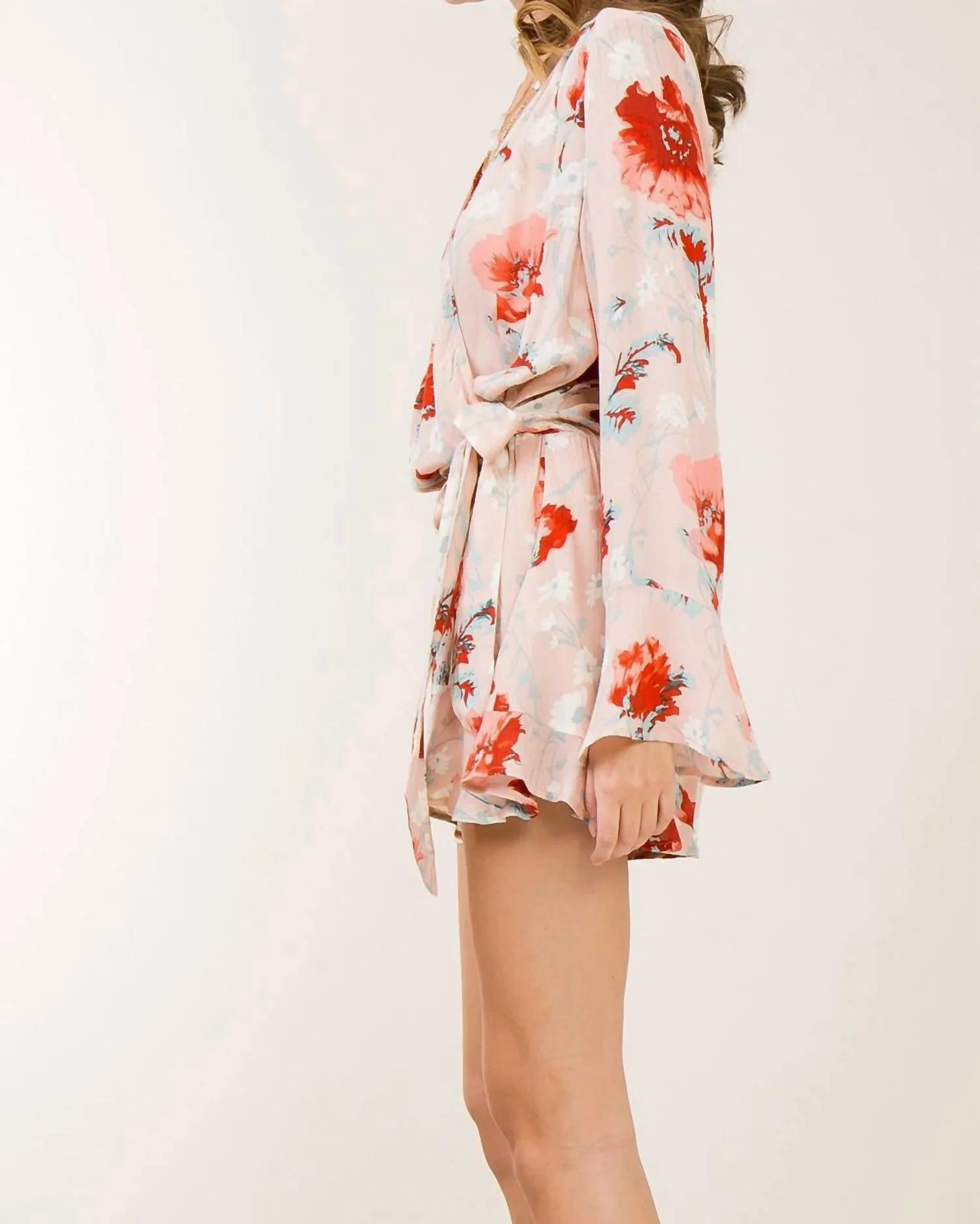 Floral Ruffle Romper In Multi