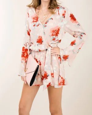 Floral Ruffle Romper In Multi
