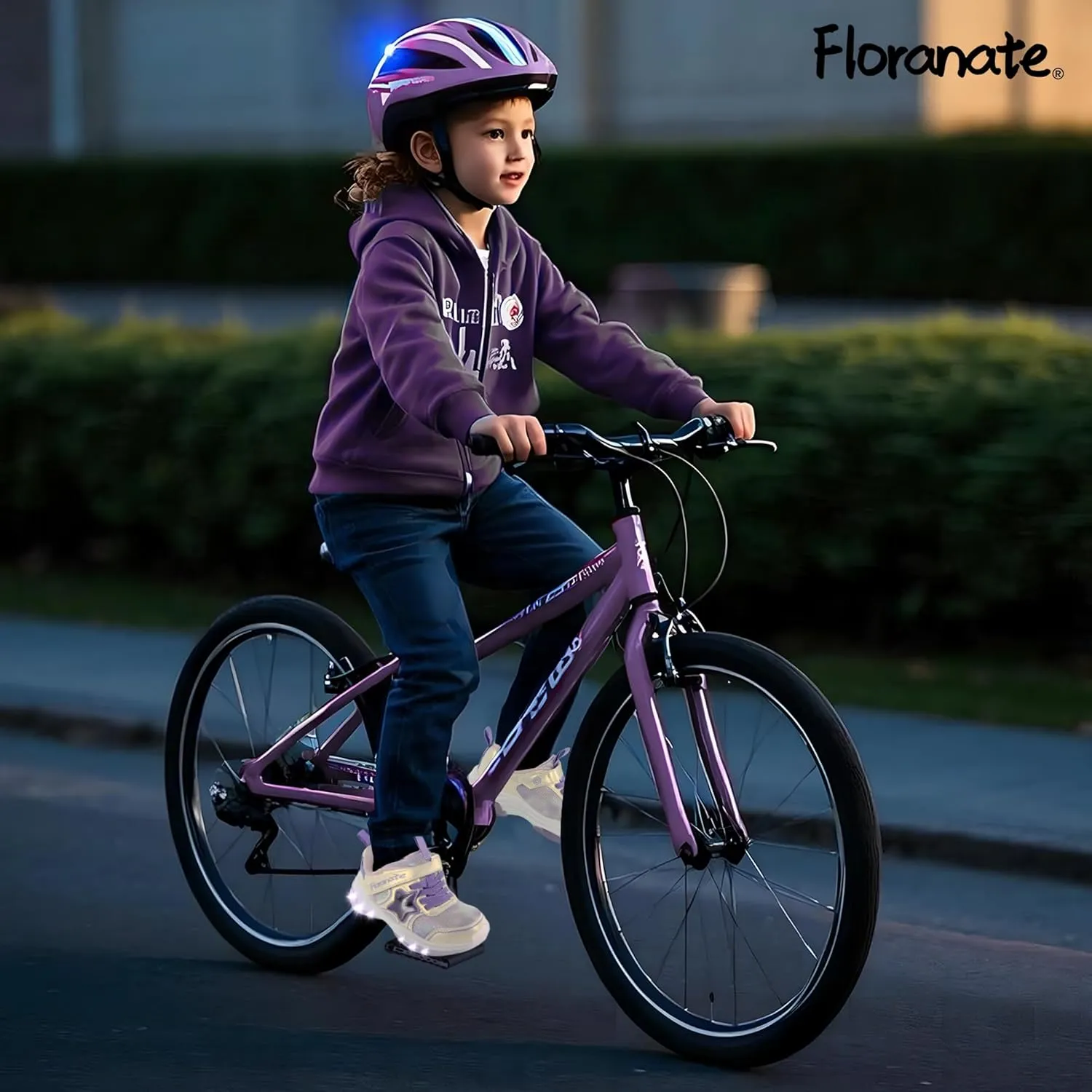 Floranate Little Kids Light Up Shoes for Girls Boys Tennis Sneakers with Switch Strap Walking Shoes Athletic Footwear Toddler Size 10 to Size 2 Lightweight