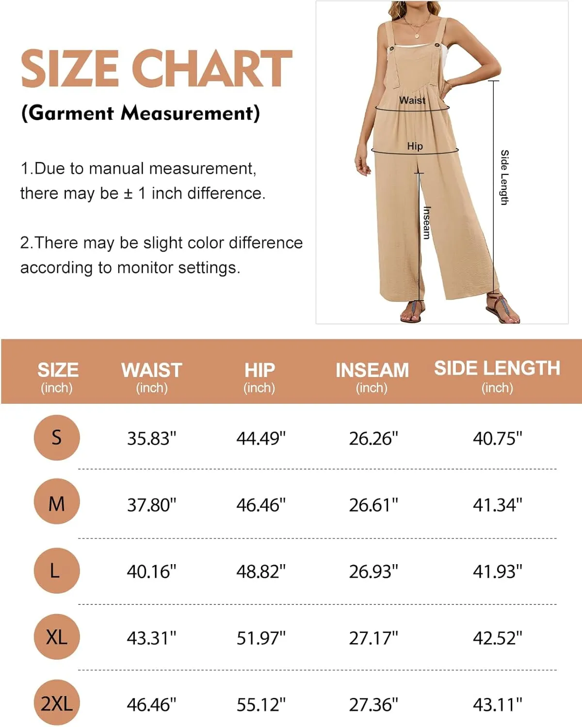 Flygo Womens Overalls Loose Fit Wide Leg Jumpsuits 2025 Summer Casual Rompers Jumper with Pockets