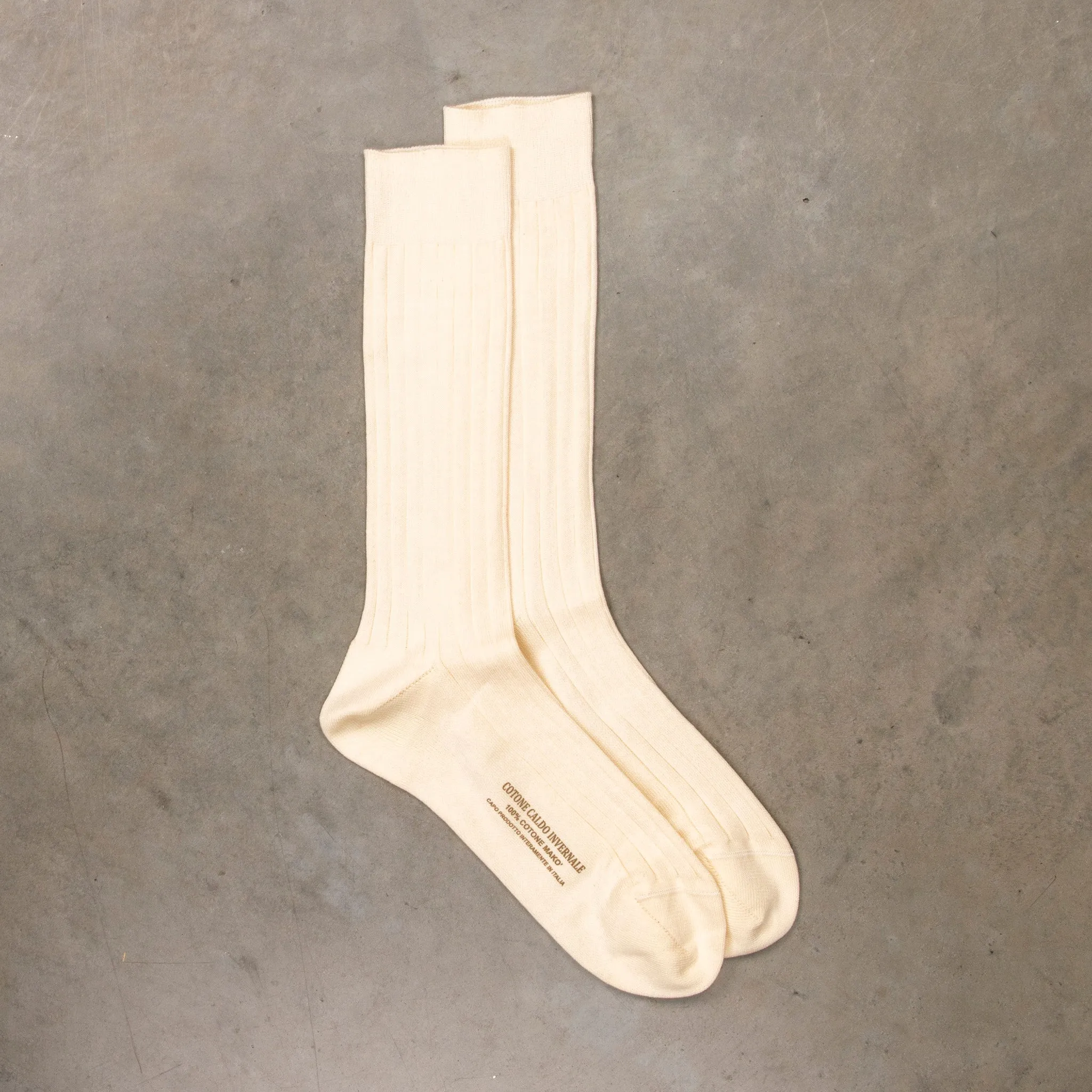 Frans Boone Socks Mako Cottone Avorio