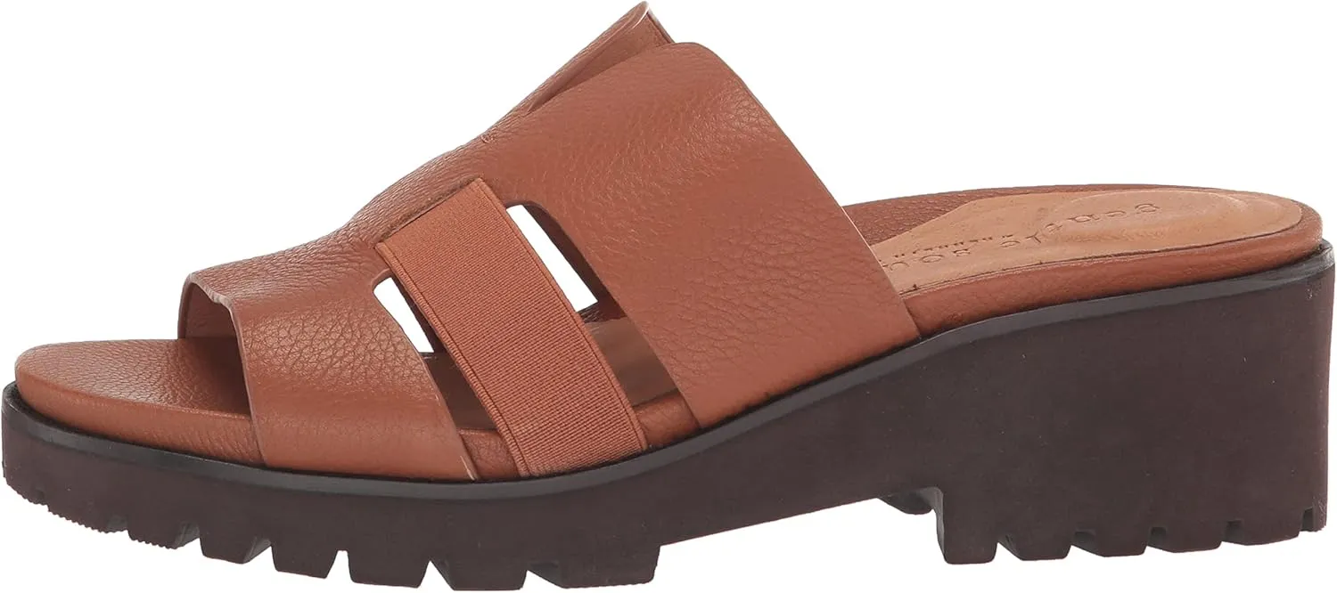 Gentle Souls Women's Anja Elastic Slide Heeled Sandal