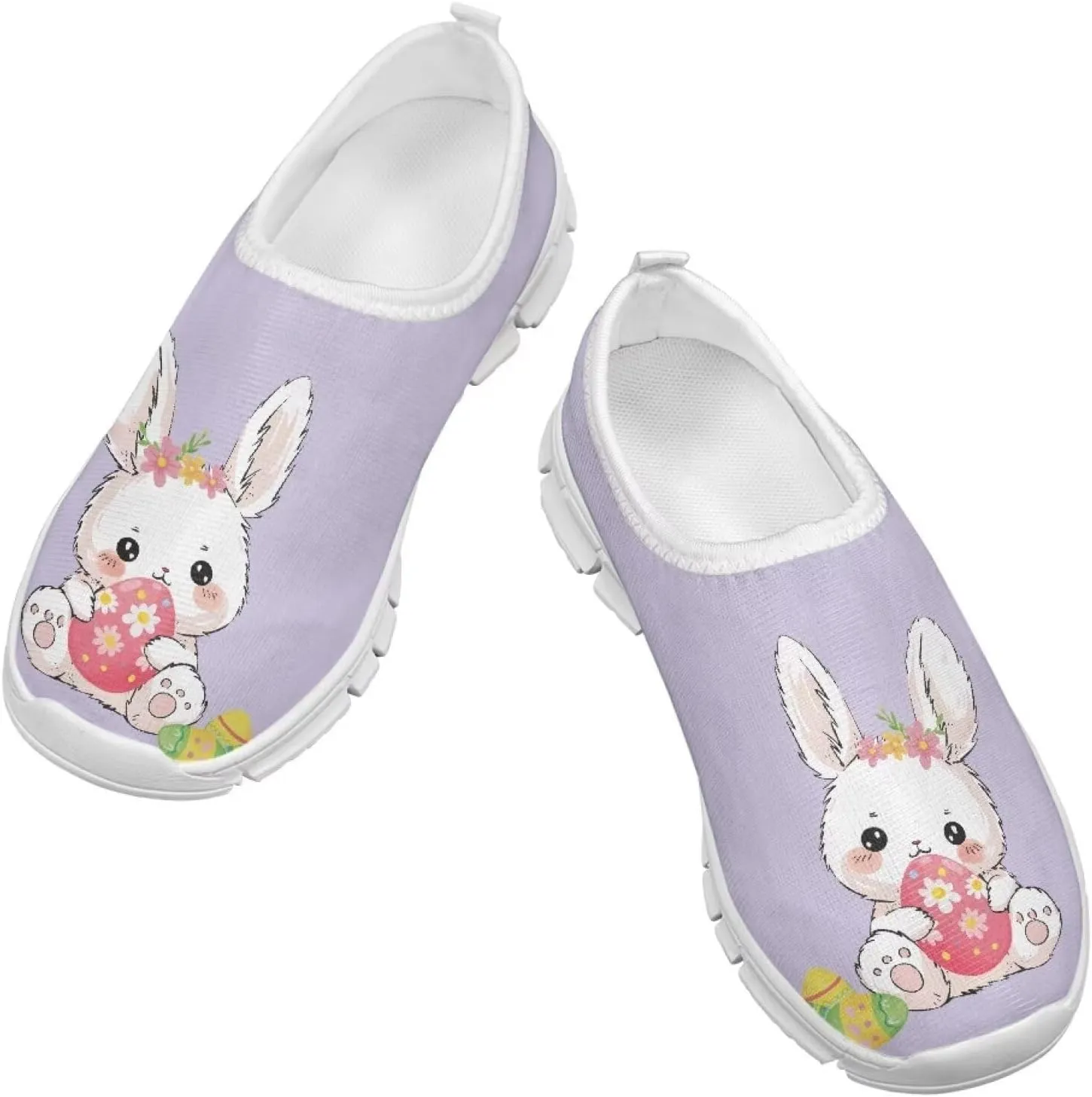 Girls Slip On Shoes Easter Sneakers for Girls Kids Cute Holiday Shoes