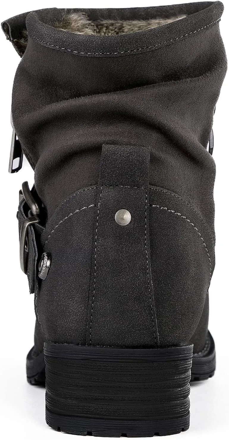 GLOBALWIN Women's Ankle Boots for Women Booties for Women Low Heel