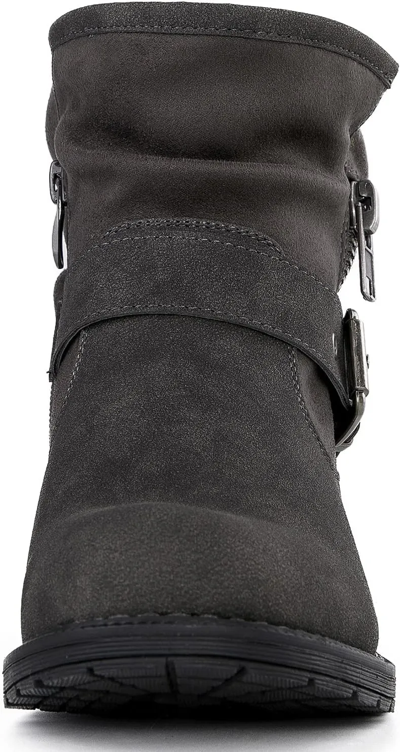 GLOBALWIN Women's Ankle Boots for Women Booties for Women Low Heel