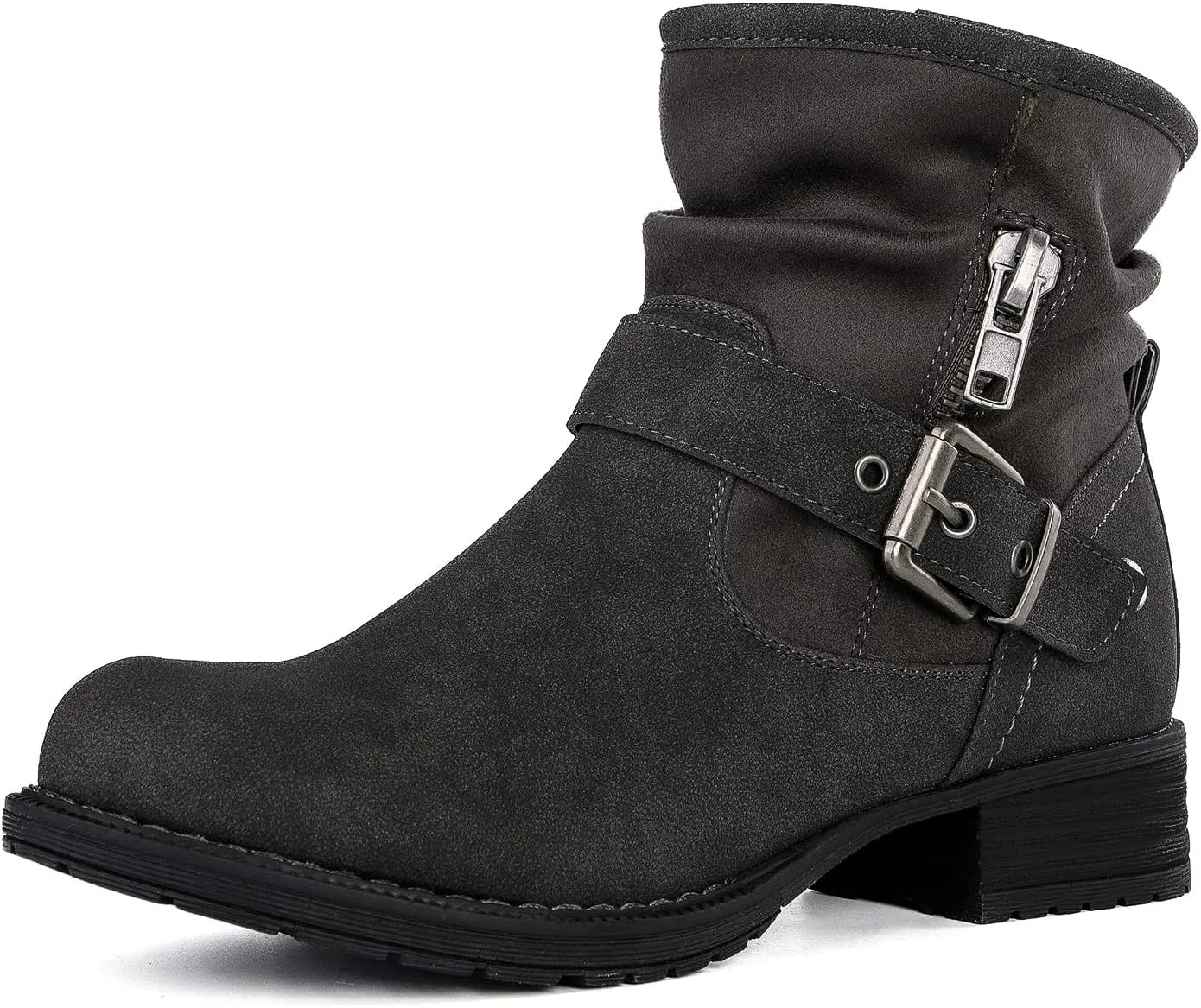 GLOBALWIN Women's Ankle Boots for Women Booties for Women Low Heel