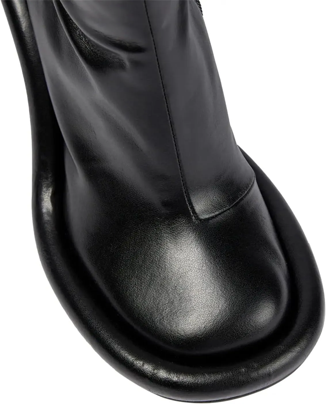 Goolita Women's Denim Knee-High Boots, Black, Stiletto Heel, Zip Closure, Gothic, Casual, Party, Dating, All Seasons