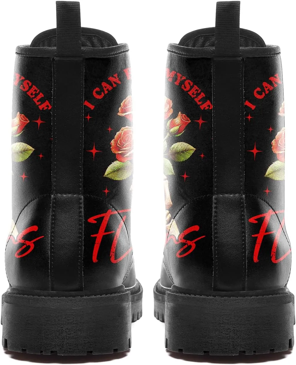 Gothic Lolita Women's Ankle Boots - Black, Round Toe, Block Heel, Lace-Up Booties - Gothic Boots Model