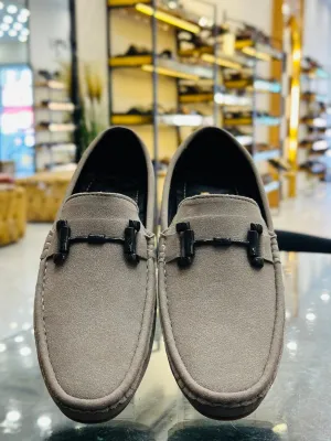 GREY METAL LOAFERS