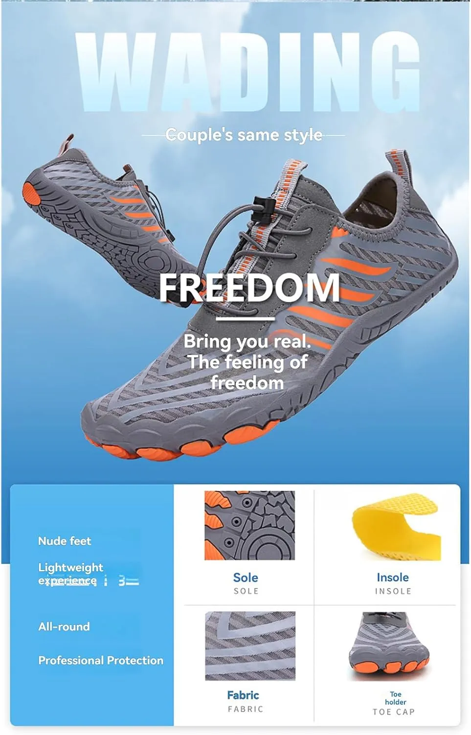 Grounded Footwear for Women with Neuropathy,Grounded Footwear for Men,Barefoot Shoes Women Wide Toe Box Healthy & Non-Slip Barefoot Shoes Unisex,2025 Outdoor Hiking Sneakers