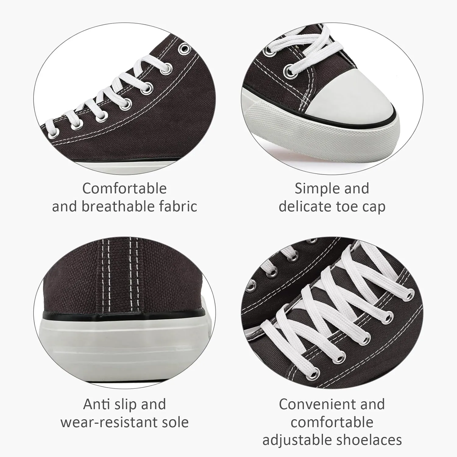 High Top Canvas Sneakers for Women Men Classic Lace Up Canvas Shoes Unisex Casual Tennis Comfortable Fashion Walking Shoes