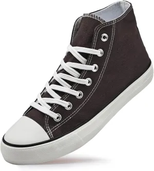 High Top Canvas Sneakers for Women Men Classic Lace Up Canvas Shoes Unisex Casual Tennis Comfortable Fashion Walking Shoes