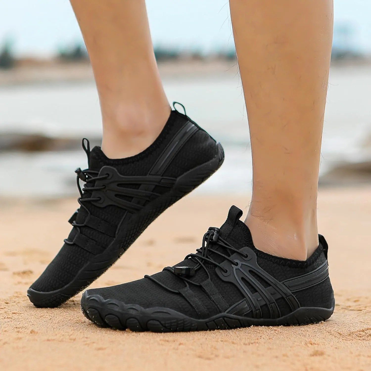 Hiking Barefoot Shoes for Women Men Unisex Breathable Barefoot Wide Toe Quick-Dry Water Shoes Non Slip Lightweight Sneakers for Hiking,Walking, Running,Yoga,and Water Sports