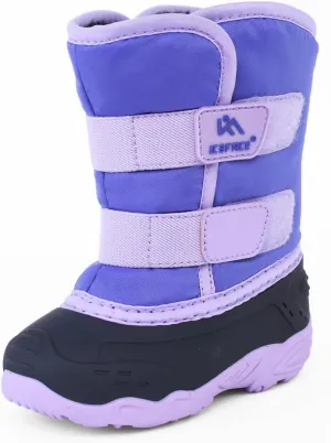 ICEFACE Snow Boots for Kid Winter Boots Waterproof Outdoor Warm Faux Fur Lined boot for Toddler/Little Boys and Girls
