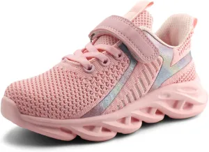 JABASIC Kids Running Shoes Boys Girls Lightweight Breathable Easy Walk Knit Sneakers