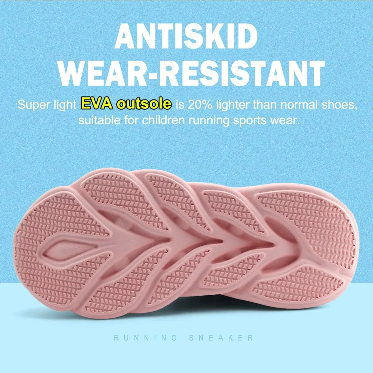 JABASIC Kids Running Shoes Boys Girls Lightweight Breathable Easy Walk Knit Sneakers