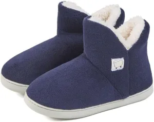 JadeRich Unisex Solid Color Slippers Coral Fleece Upper Heel Covering Warm Winter House Boots