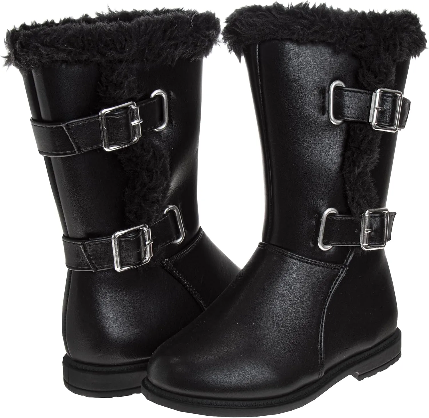 Josmo Kids Fashion Boots Girls - Comfort Strap Design Cozy Faux Fur Lining