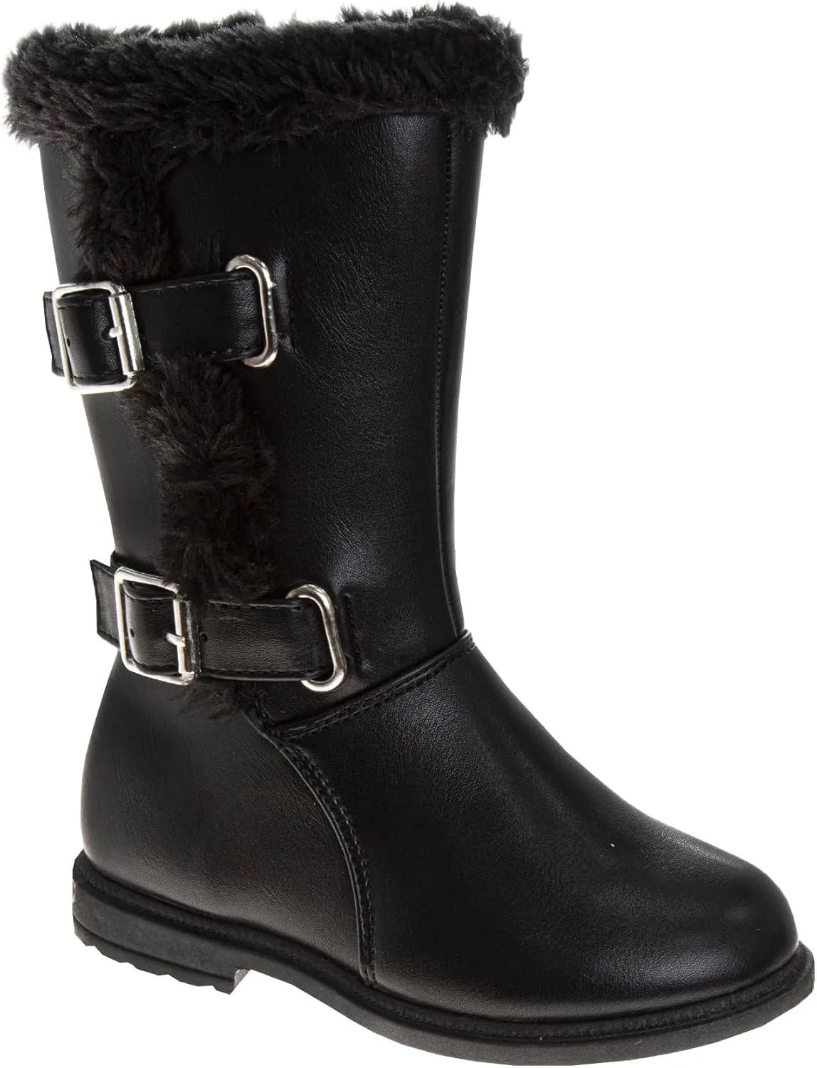 Josmo Kids Fashion Boots Girls - Comfort Strap Design Cozy Faux Fur Lining