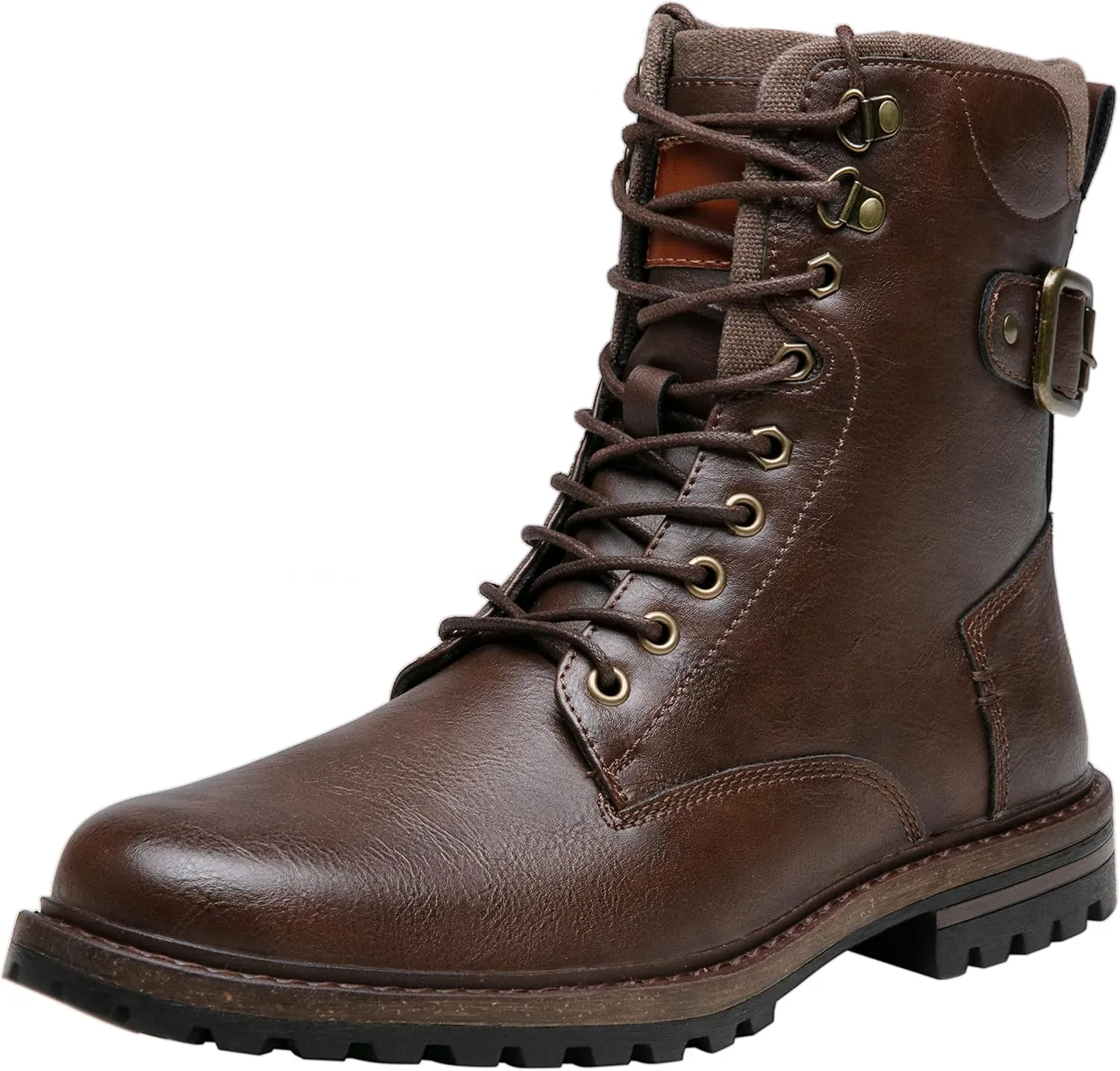 Jousen Boots for Men Casual Dress Retro Lace Up Motorcycle Boots