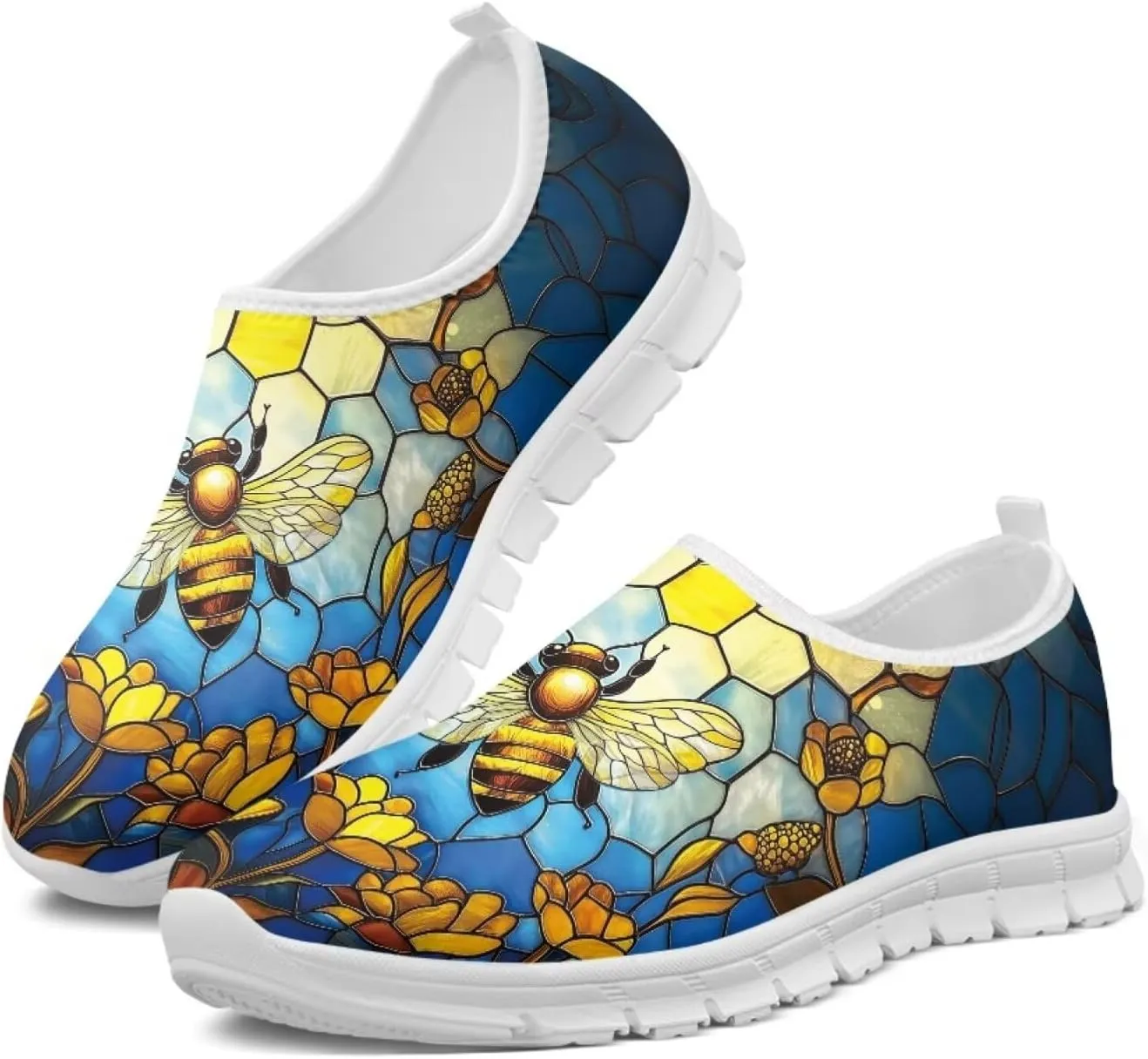 JoyLamoria Womens Floral Skull Print Low Top Lightweight Walking Shoes Girls Go Easy Travel Shoes Art Comfy Sneakers