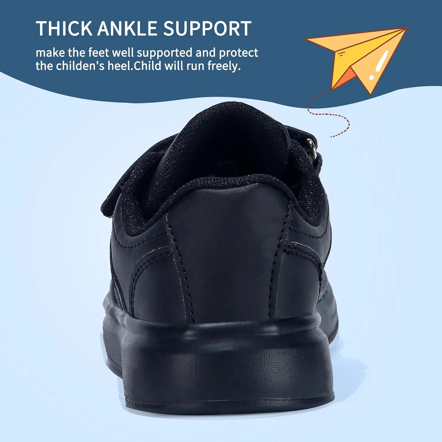 Kids Boys Girls Sneakers Hook & Loop Tennis Breathable Lightweight Toddler Shoes for Sport Outdoor Walking (Size 9-3)