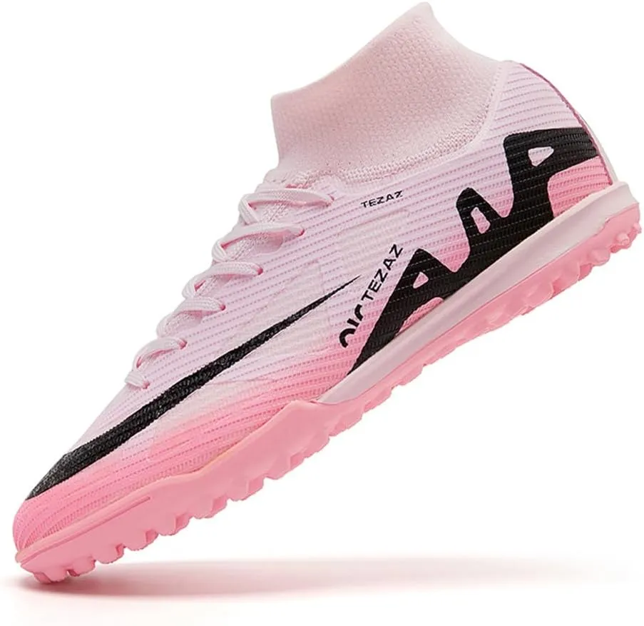 Kids Soccer Shoes Indoor Futsal Turf Big Boys Soccer Cleats Youths TF High-Top Football Boots for Athletic Training