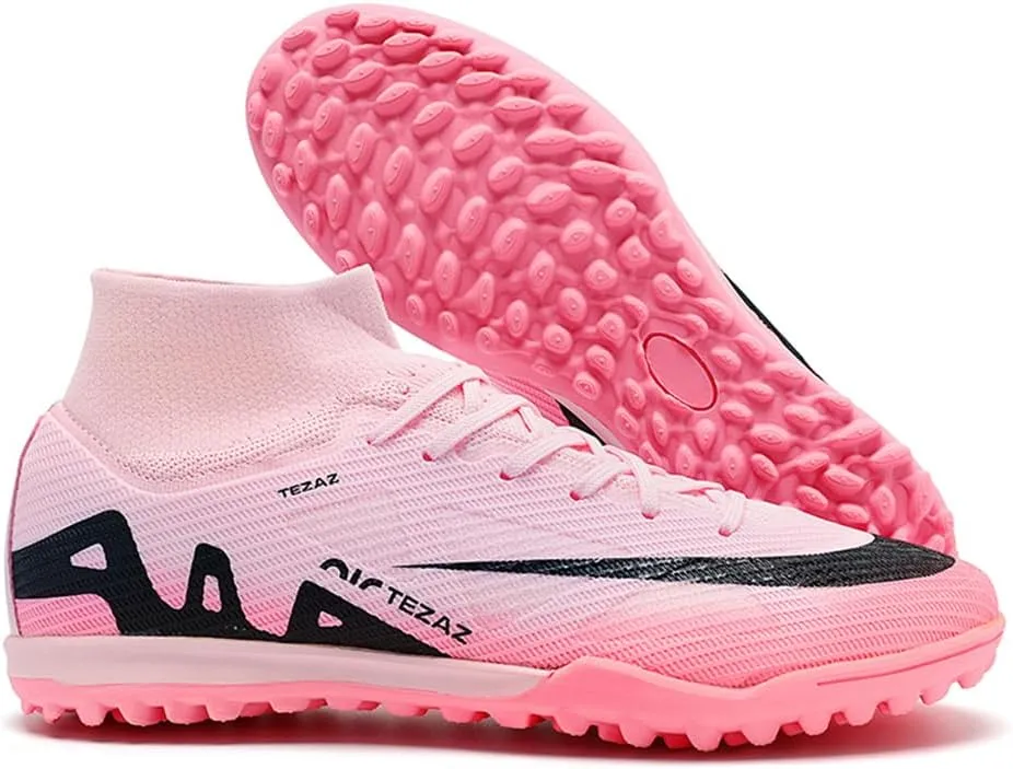 Kids Soccer Shoes Indoor Futsal Turf Big Boys Soccer Cleats Youths TF High-Top Football Boots for Athletic Training