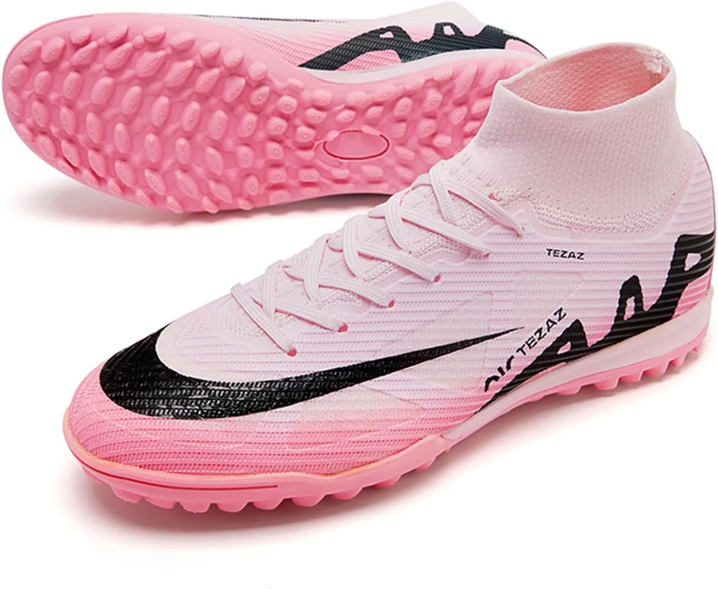 Kids Soccer Shoes Indoor Futsal Turf Big Boys Soccer Cleats Youths TF High-Top Football Boots for Athletic Training