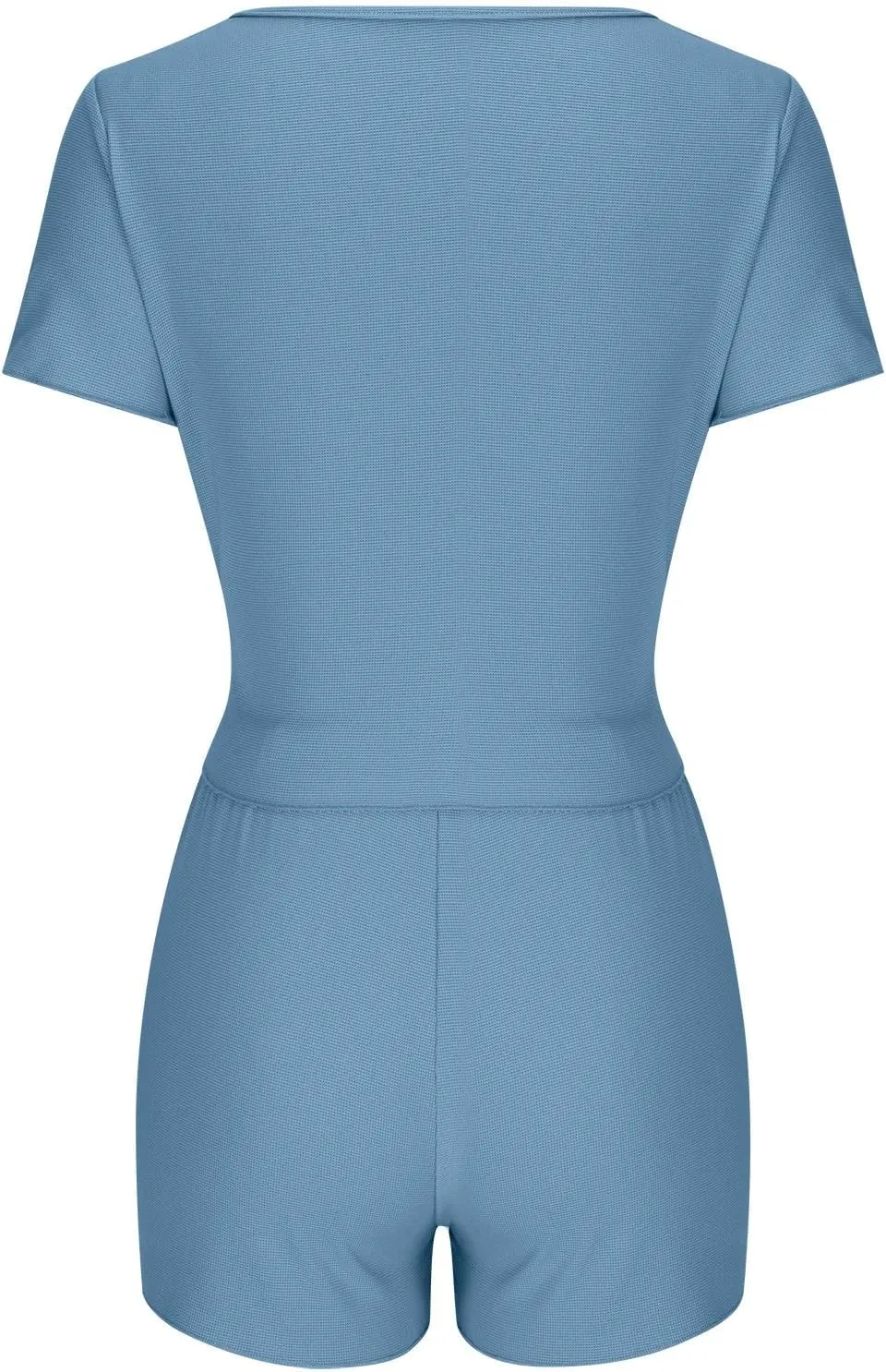 Ladies Pajamas Sets Waffle Knit Button Down 2 Piece Lounge Pjs Sets Short Sleeve Sleepwear And Drawstring Shorts Sets