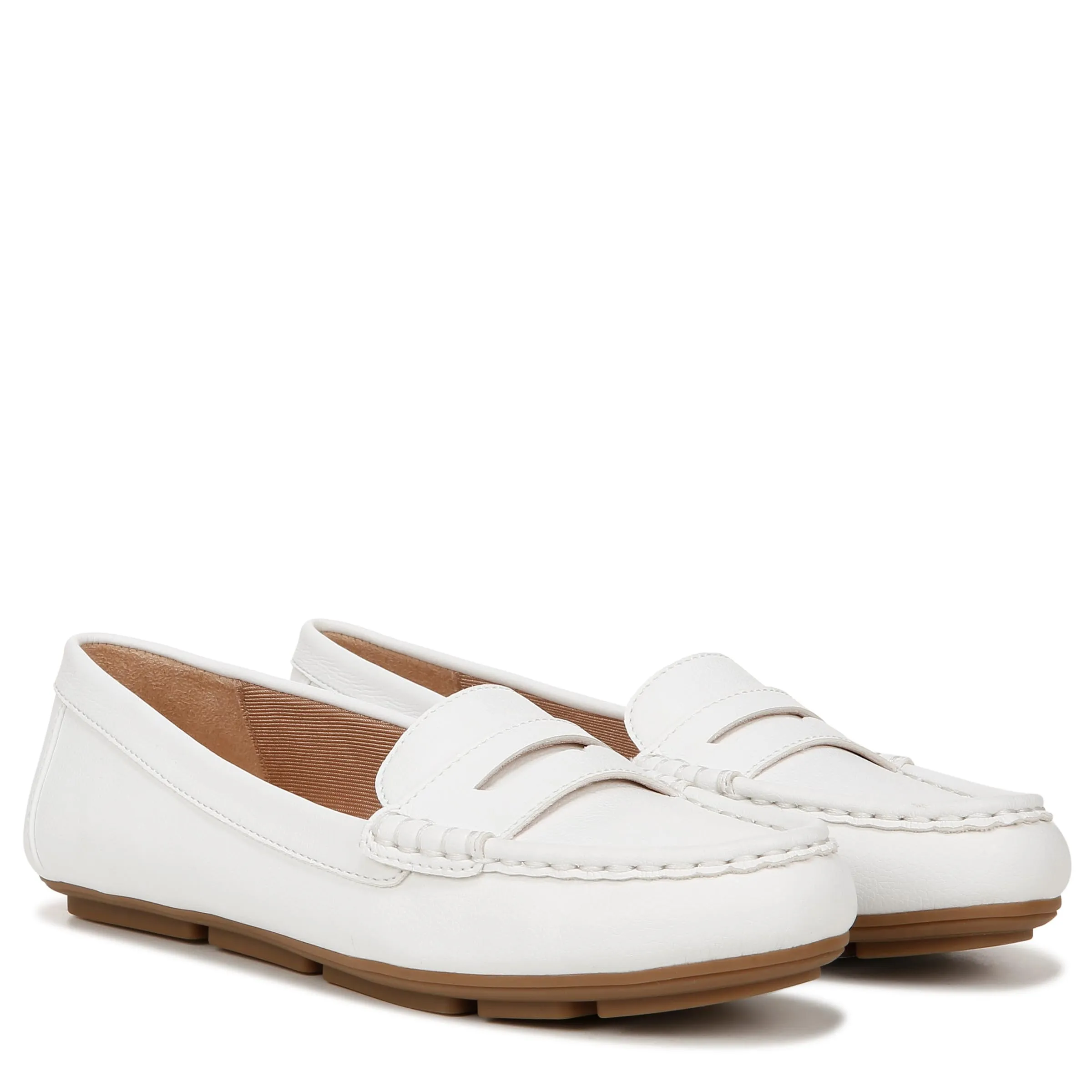 LifeStride Womens Riviera Slip On Loafers Bright White 11 M