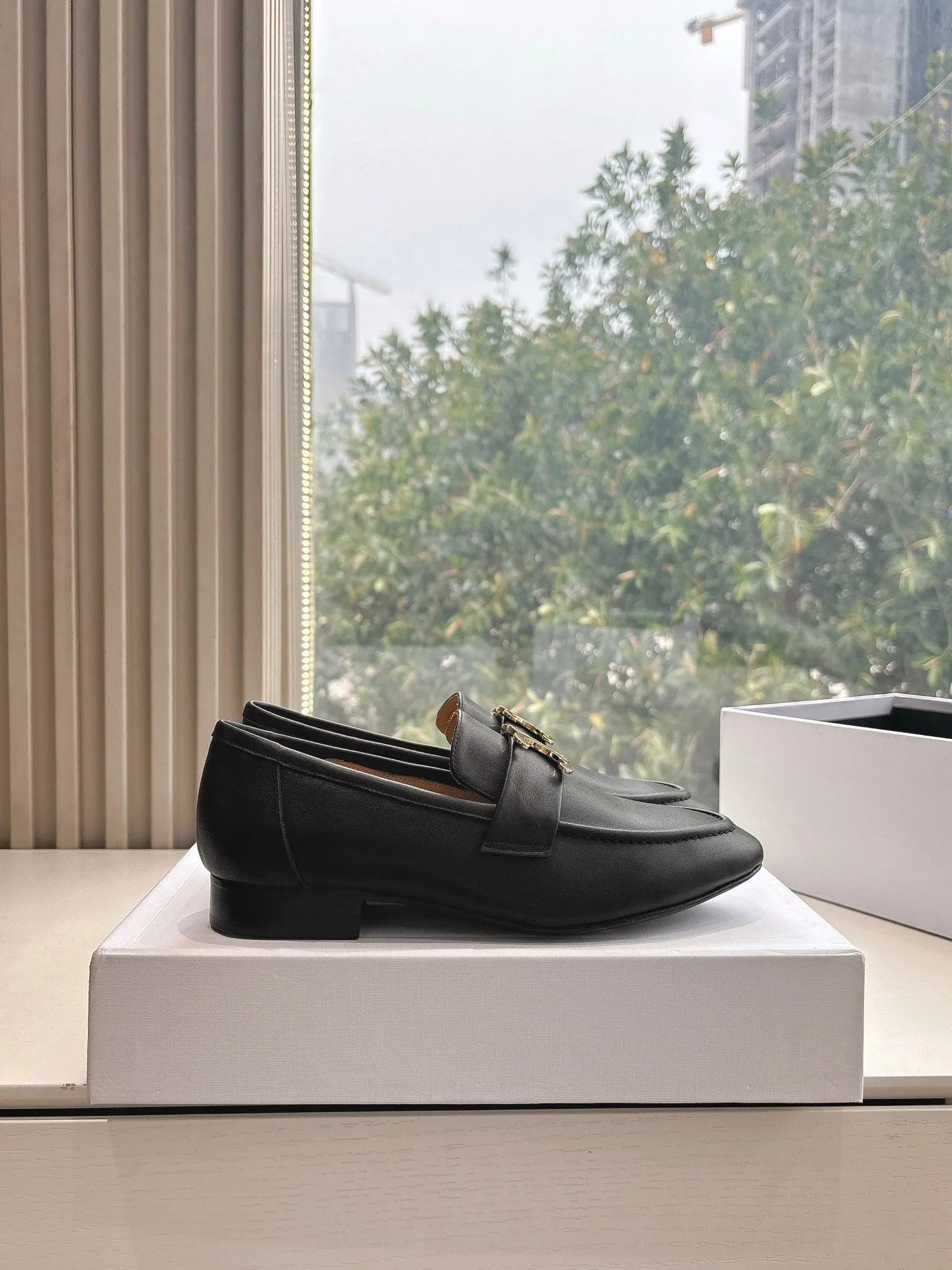 Loafers Advanced 285958 Leather CELINE Celine Loved by customers Black Buckle Triomphe