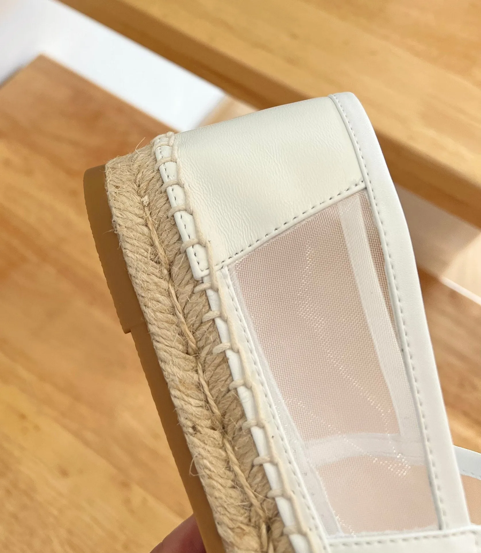 LOGO SLIP AND MESH Durable WHITE SL ON Laurent YVES Wide selection CALFSKIN Saint